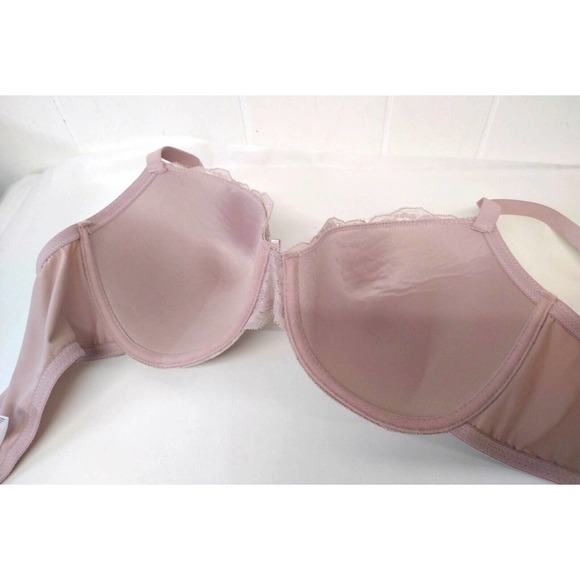 Laura Ashley NWOT WM 38DD Bra Pink Lace Floral Design Adjustable Straps - Picture 6 of 8